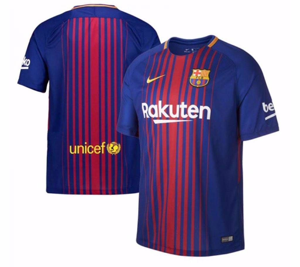 2017-18 Barcelona Home Half Sleeve Club Jersey