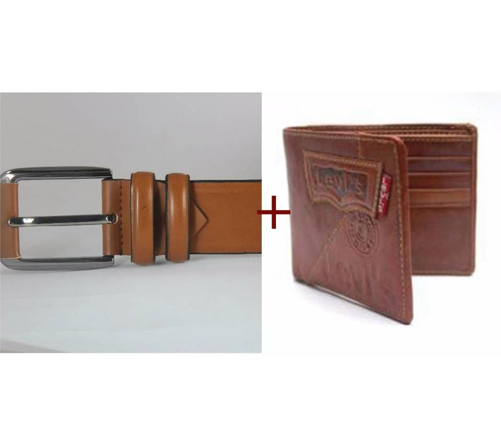 Men's wallet+belt combo