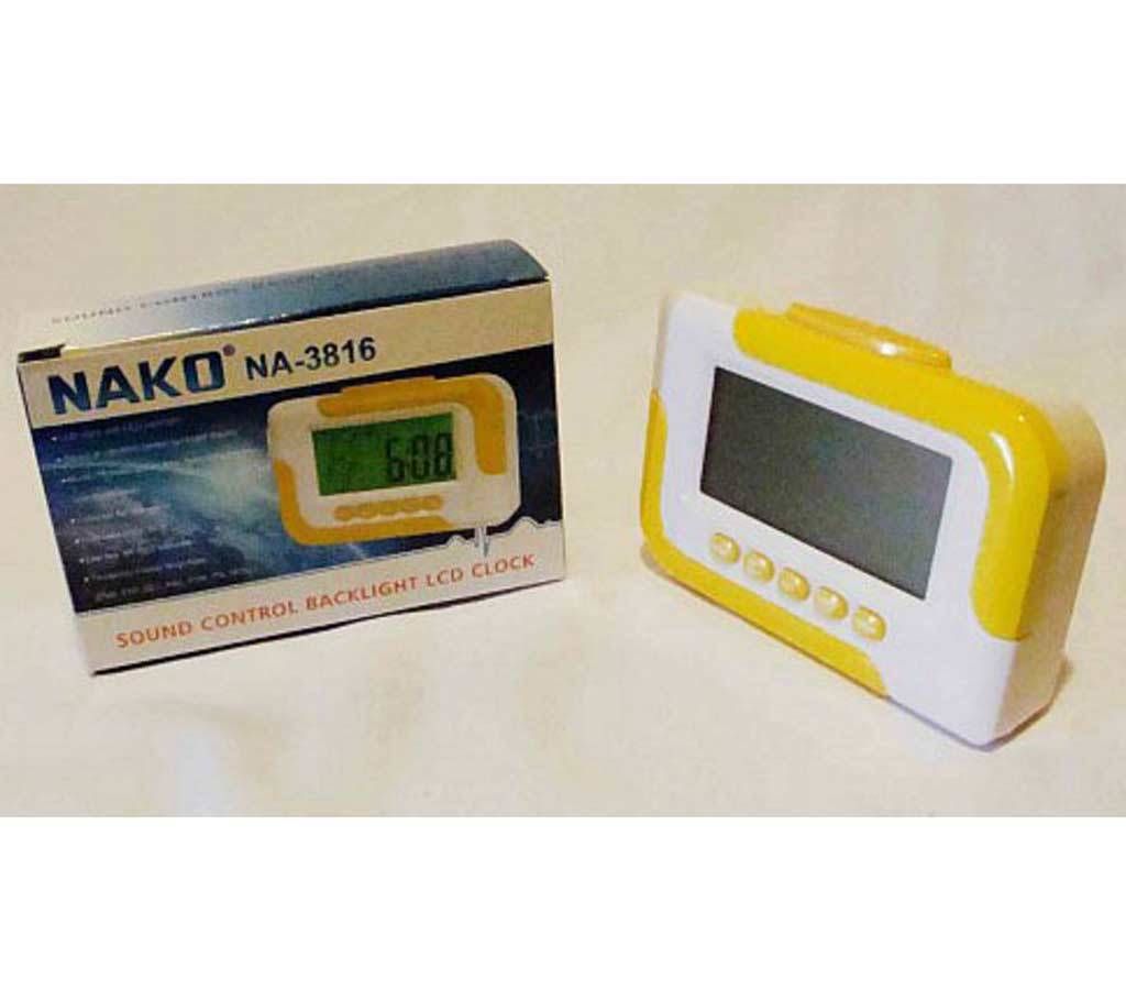 Nako NA-3816 Sound Control Backlight LCD Clock