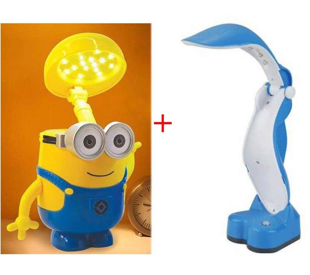 Minion LED rechargeable light+Rechargeable LED desk lamp combo