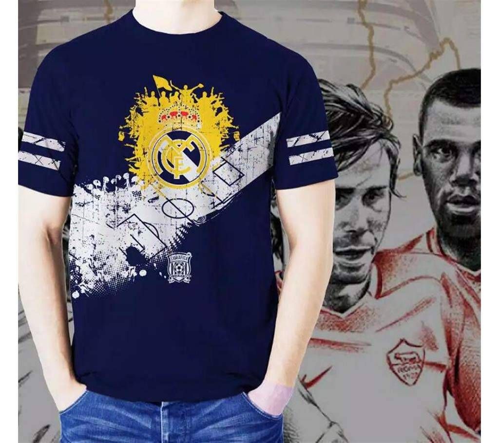 Gents printed half sleeve round neck t-shirt 