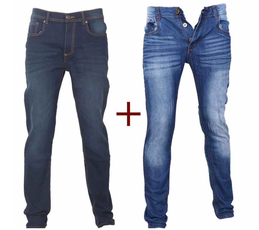 GAP Narrow Fit Jeans + ROOKIES Stretched Jeans Pant Combo Offer -Copy