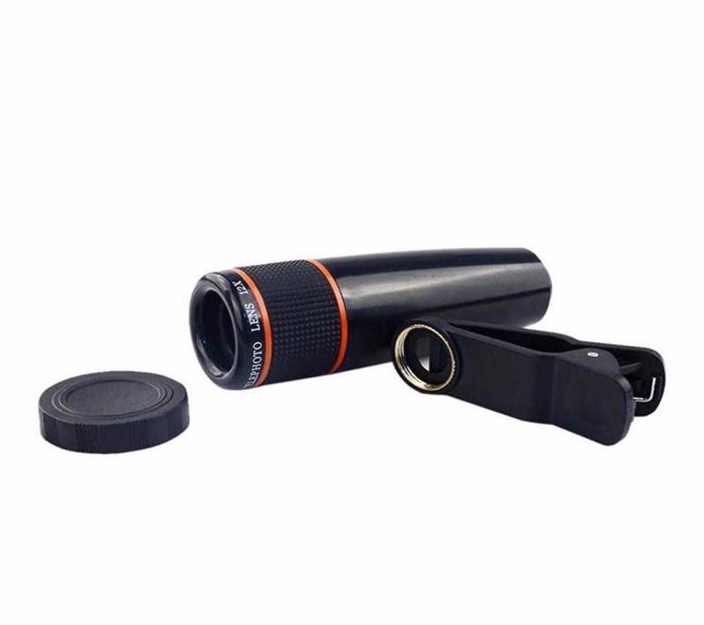 12X Clip Zoom Mobile Lens - Black
