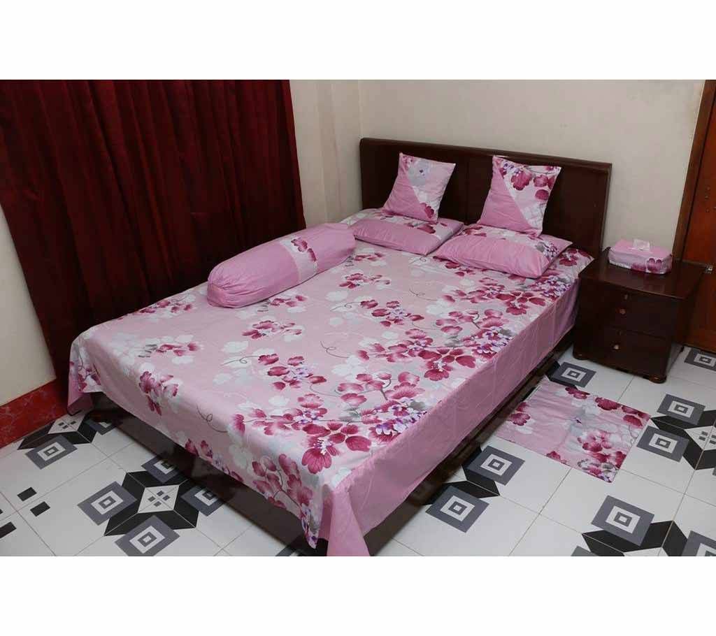 8 pieces home cotton bed sheet set 