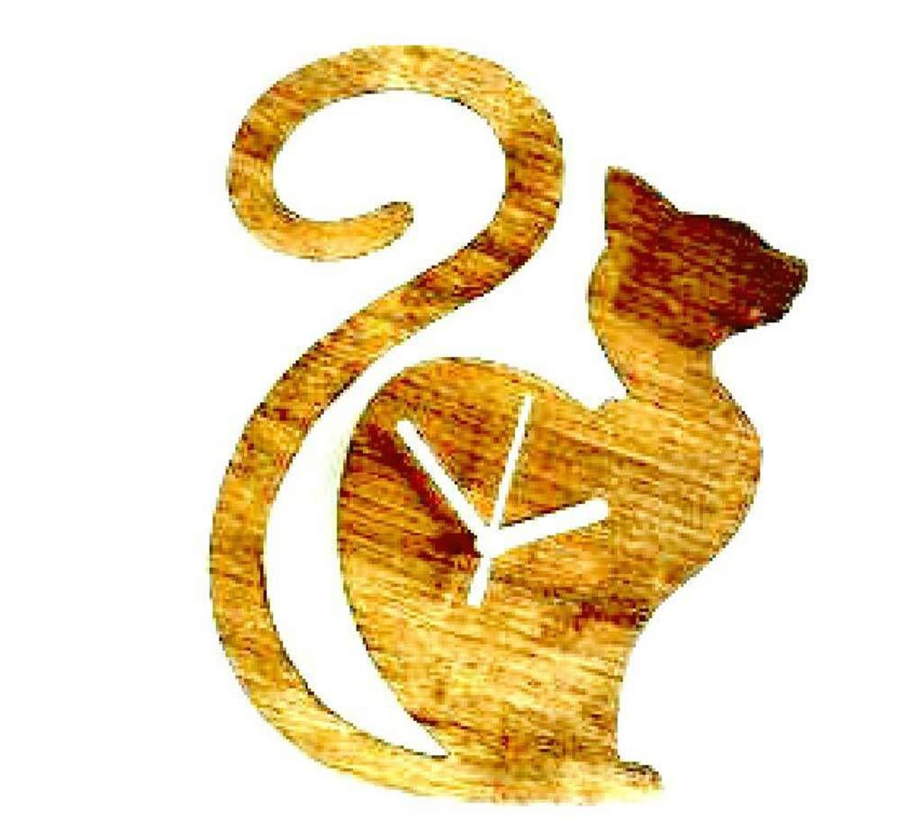 Cat Shaped Wall Clock