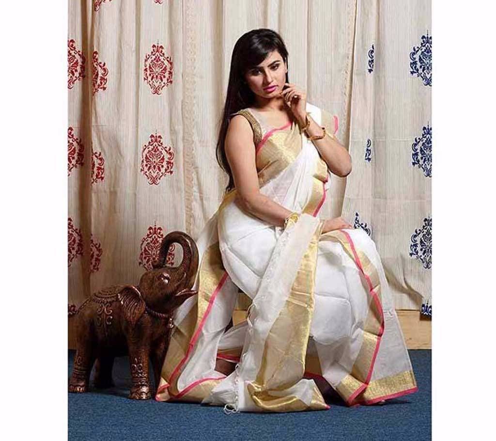 Golden Anchal Cotton Sharee