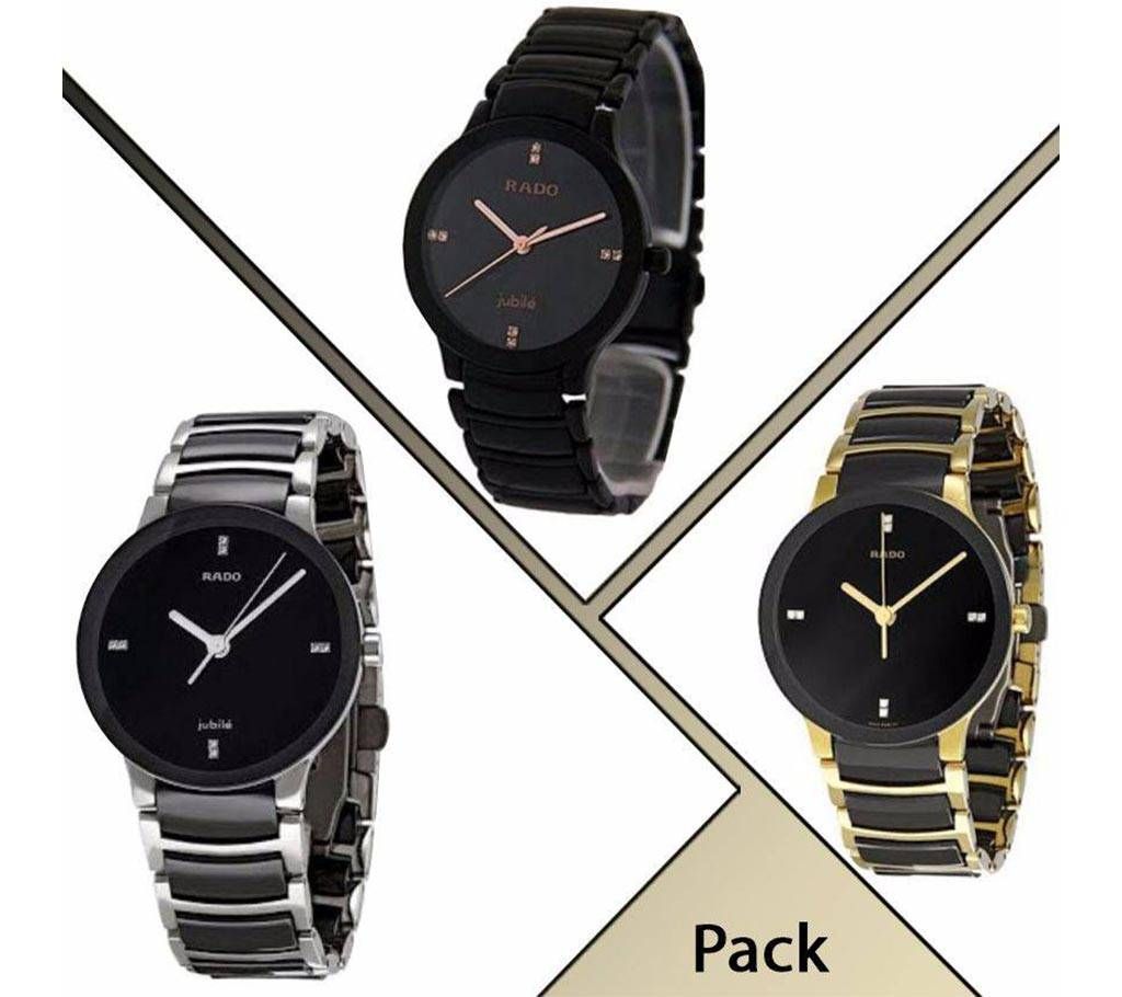 RADO Gents Wristwatch - Combo Of 3 Pieces