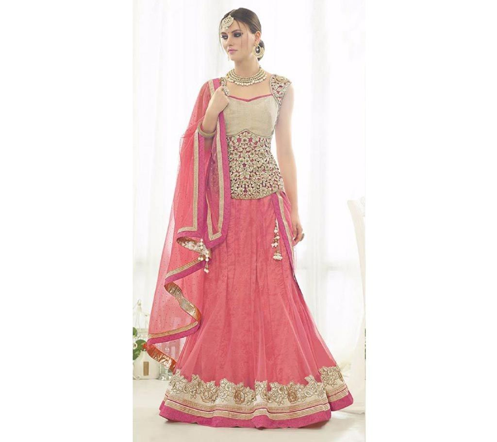 Semi-stitched Georgette embroidery long suit