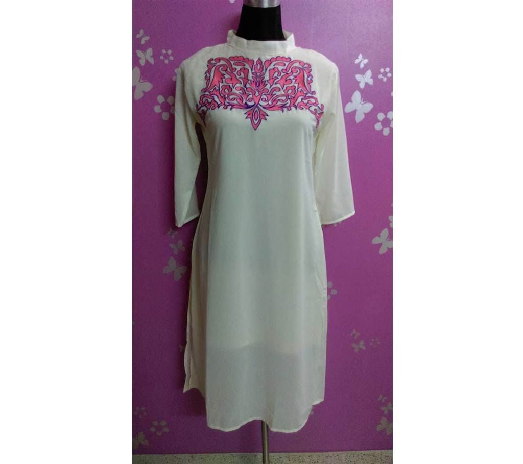 Stitched Embroidery Georgette Kurti