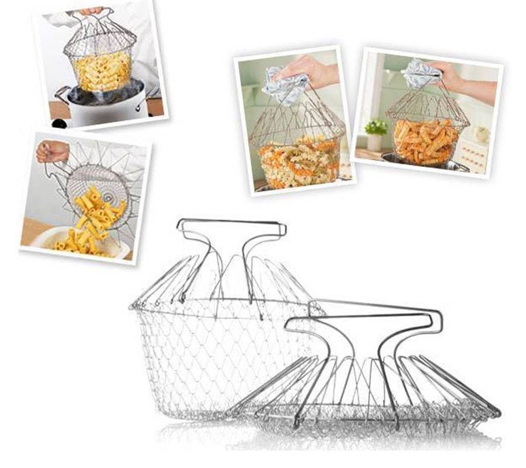Foldable Chef Basket Strainer Net 