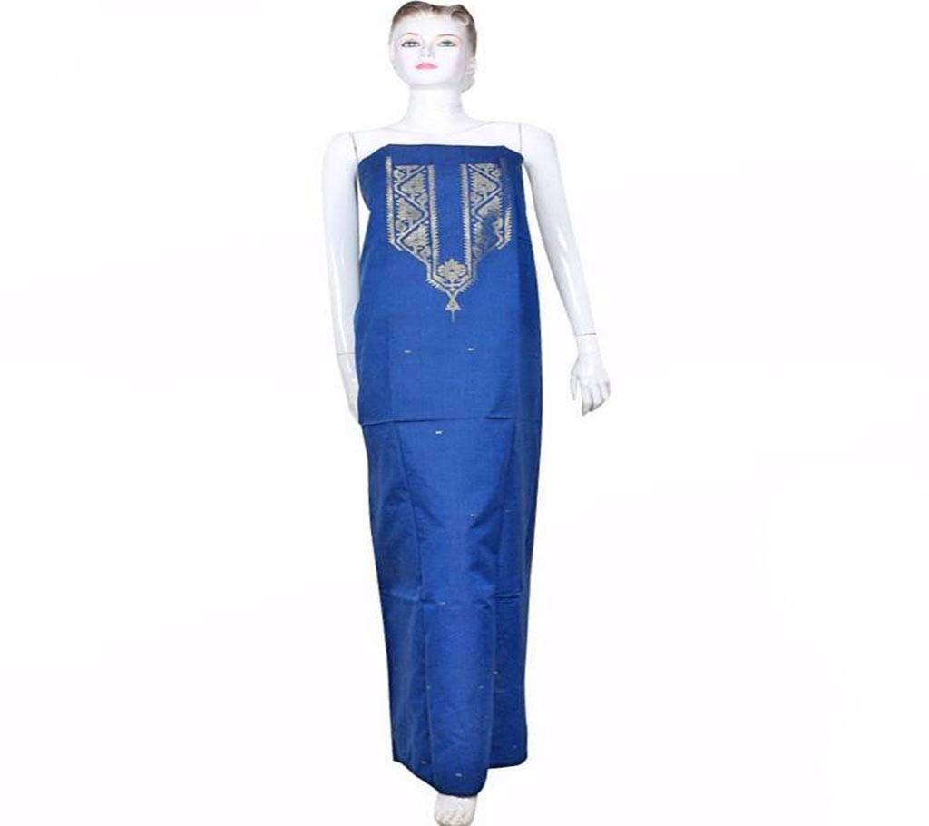 Unstitched Cotton Single Kameej (Blue)