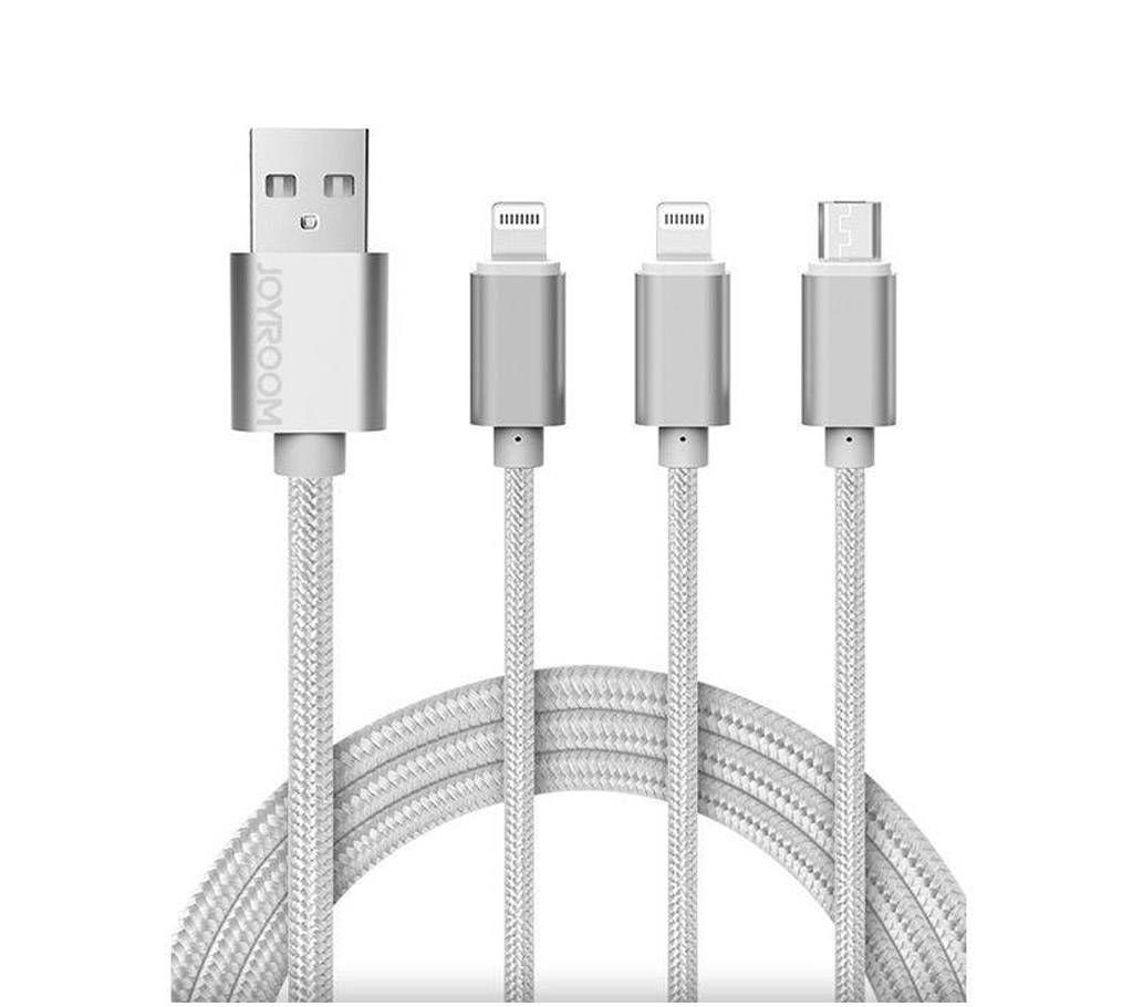 128cm 3-in-1 USB Charging and Lightning Data Cable