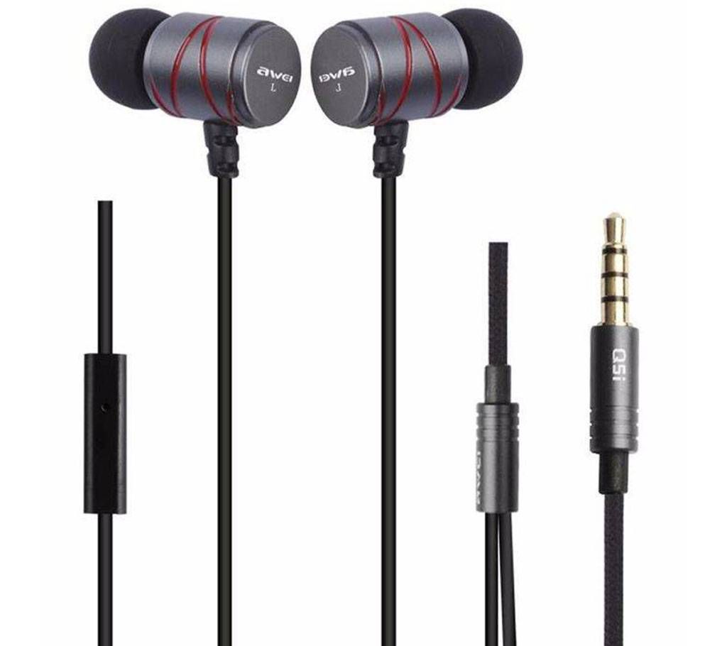 Awei Q5i Metal Earphone Headphones with mic