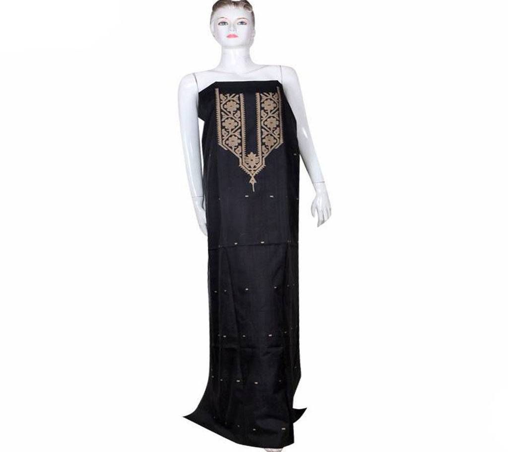 Unstitched Cotton Single Kameej (Black)