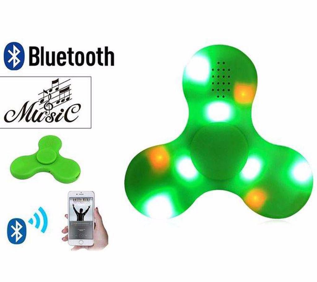 Fidget Spinner with LED Light & Bluetooth Speaker