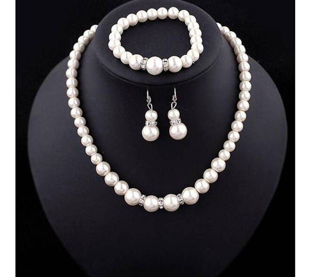 Simulated-Pearl Jewlry Set