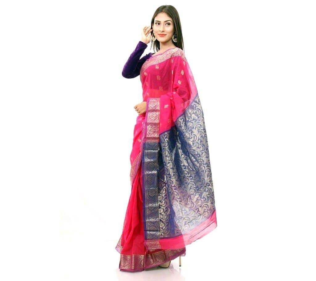 Pure Cotton sharee with contrast design