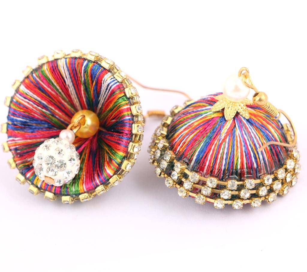 Multi color silk thread bangles-1 pair 