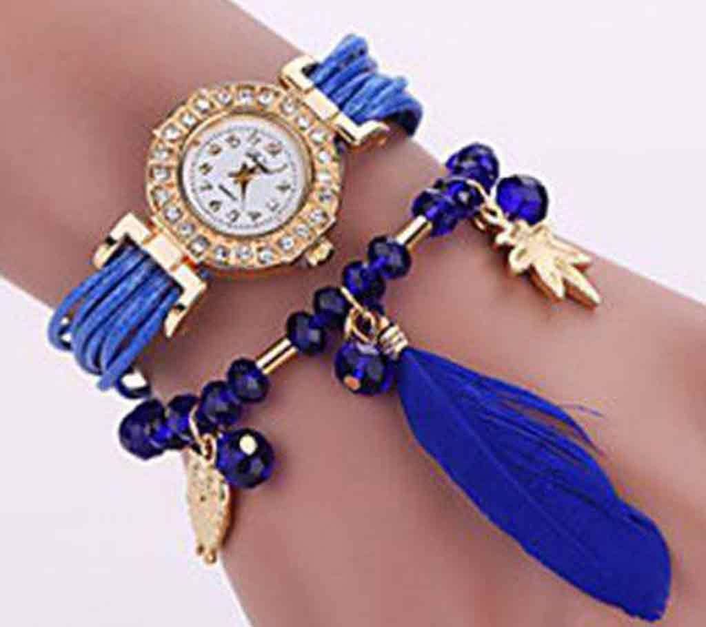 Feather ladies Bracelet Watch - Blue 