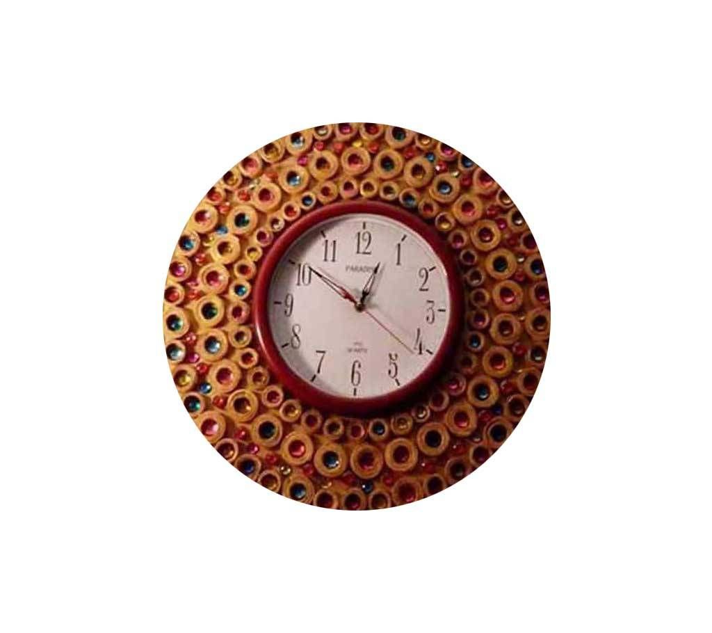 Hard paper and stone wall clock 