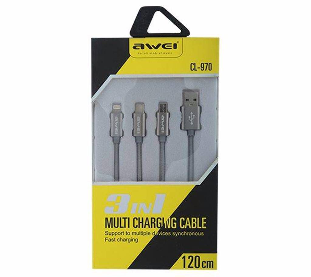Awei CL-970 3 in 1 Multi Charging Cable