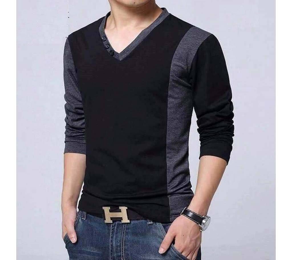 Gents Half Sleeve V-Neck T-Shirt