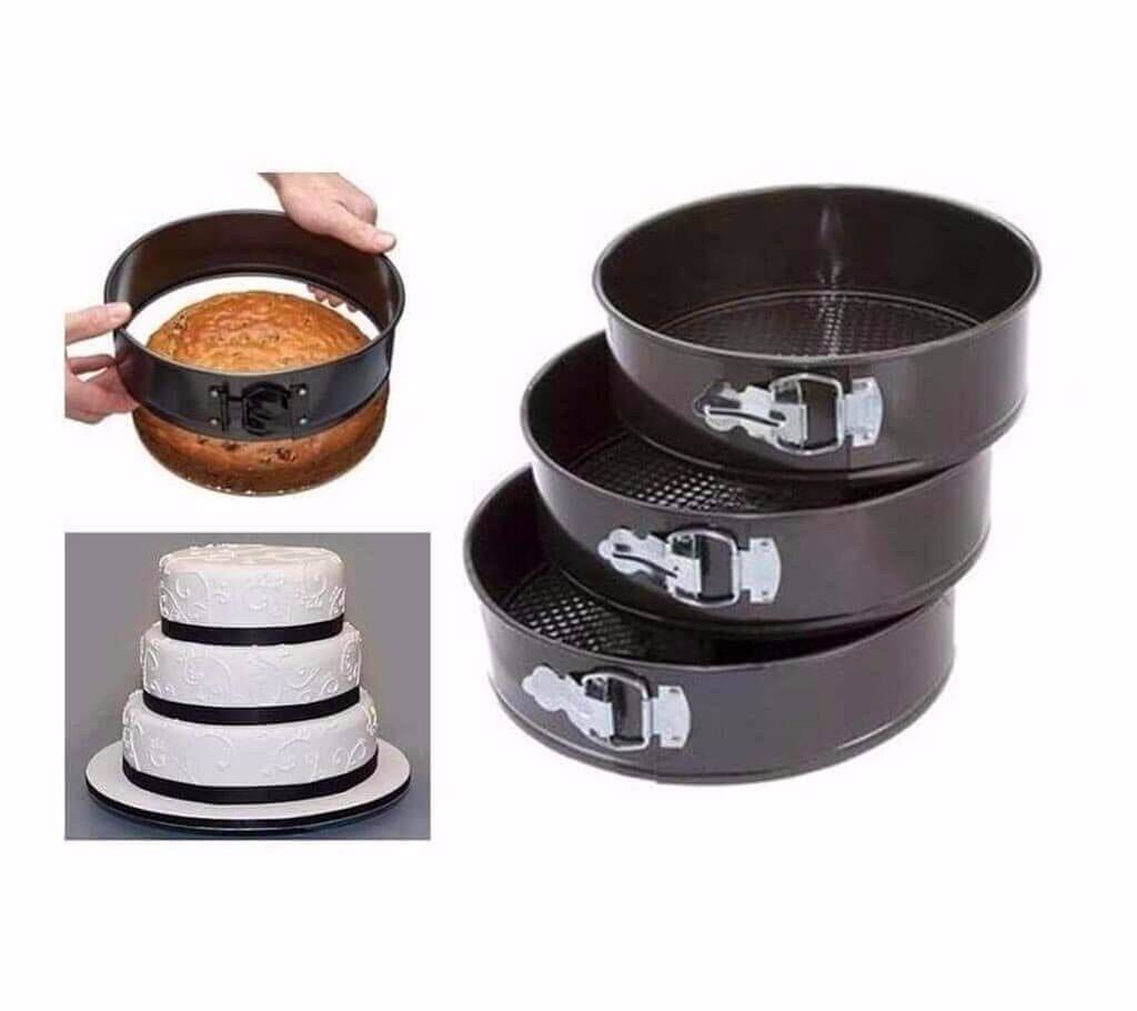 round shaped cake pan set- 3 pieces 