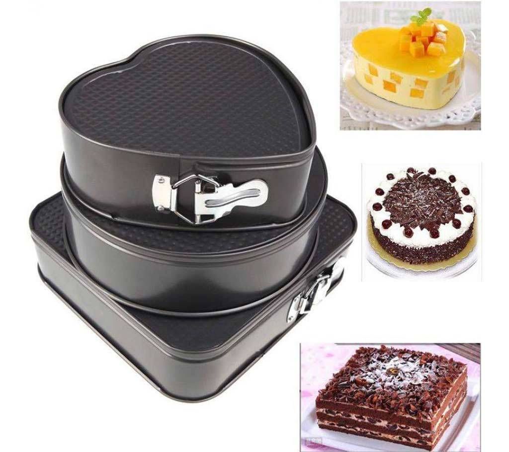 3 pieces multi shape cake mold 