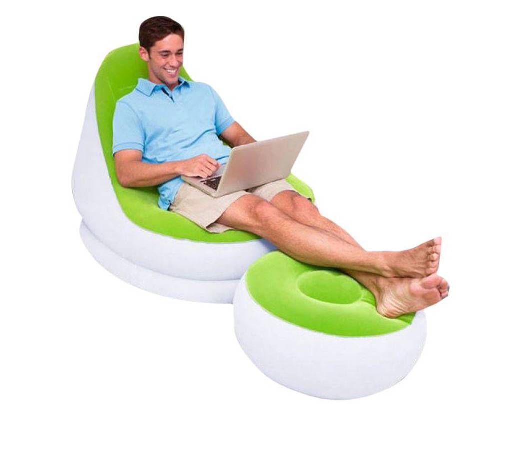 Inflatable Single Air Chair Sofa & Foot Rest