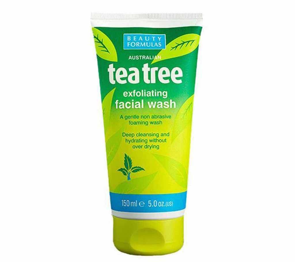 Beauty Formulas Tea Tree Exfoliating face wash