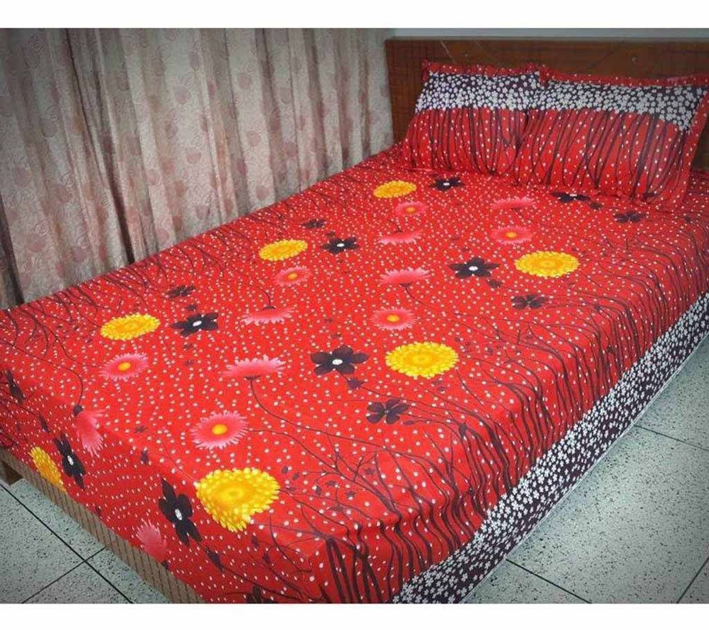 Cotton double size bed sheet and pillow cover 