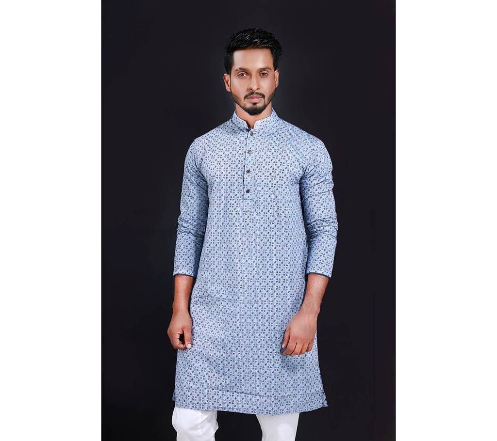 Semi-long Gents Cotton panjabi 852