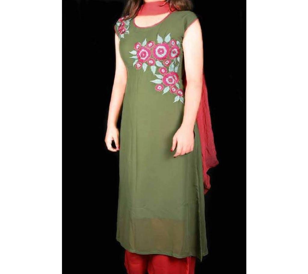 Unstitched Weightless Georgette Three Piece Dress 