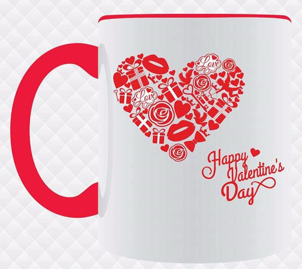 Happy Valentine Day Rim Mug