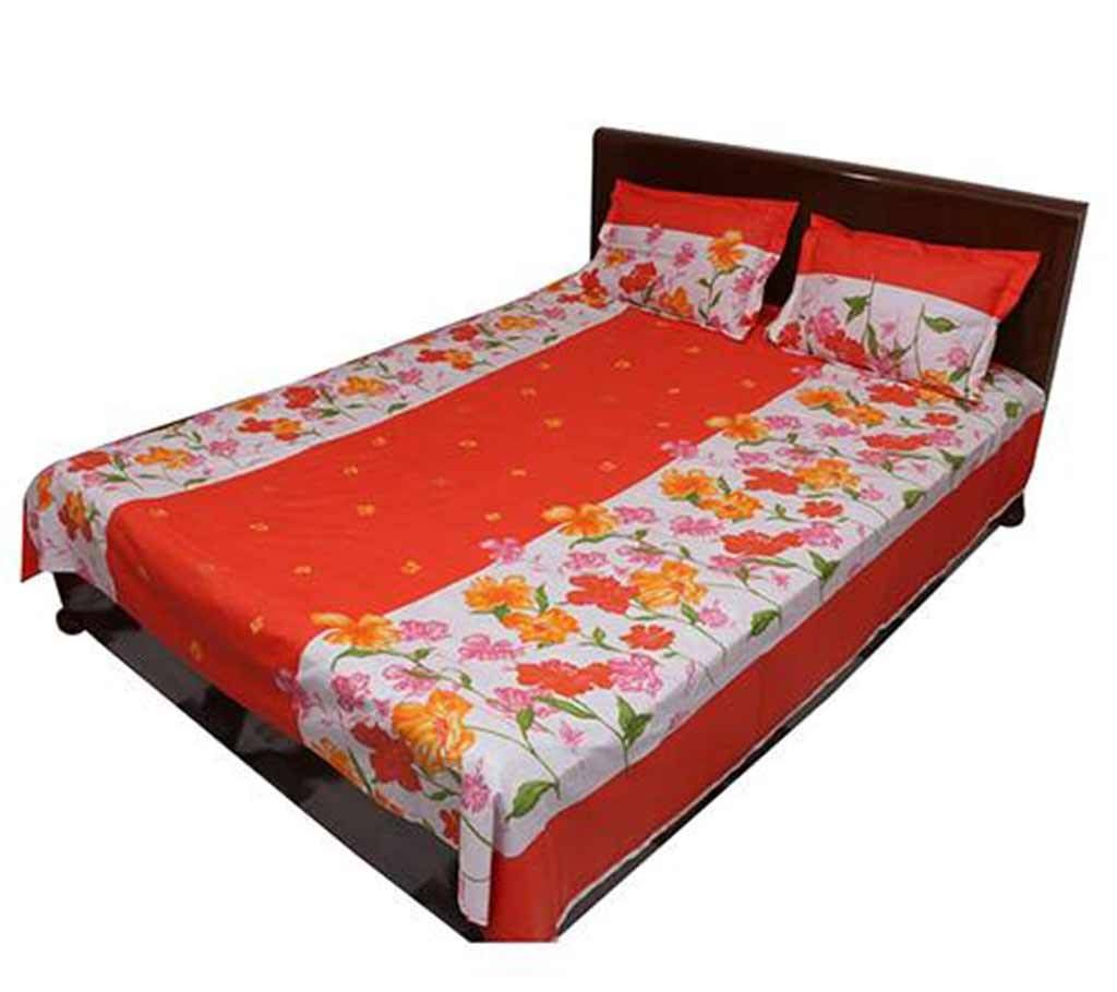 3 pieces classic cotton bed sheet set 