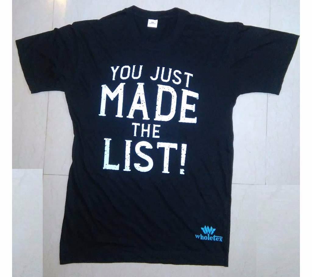 You Just Made the List Printed T-Shirt For Men