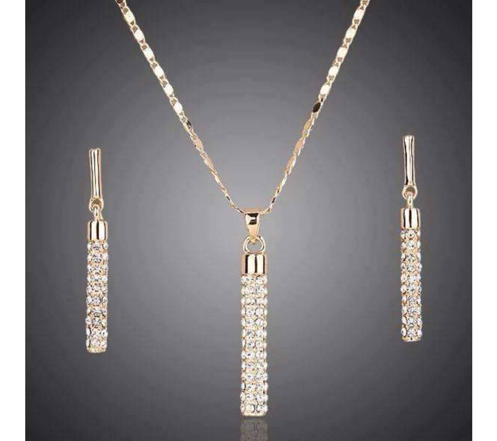 Gold Plated Stellux Pendant Set 
