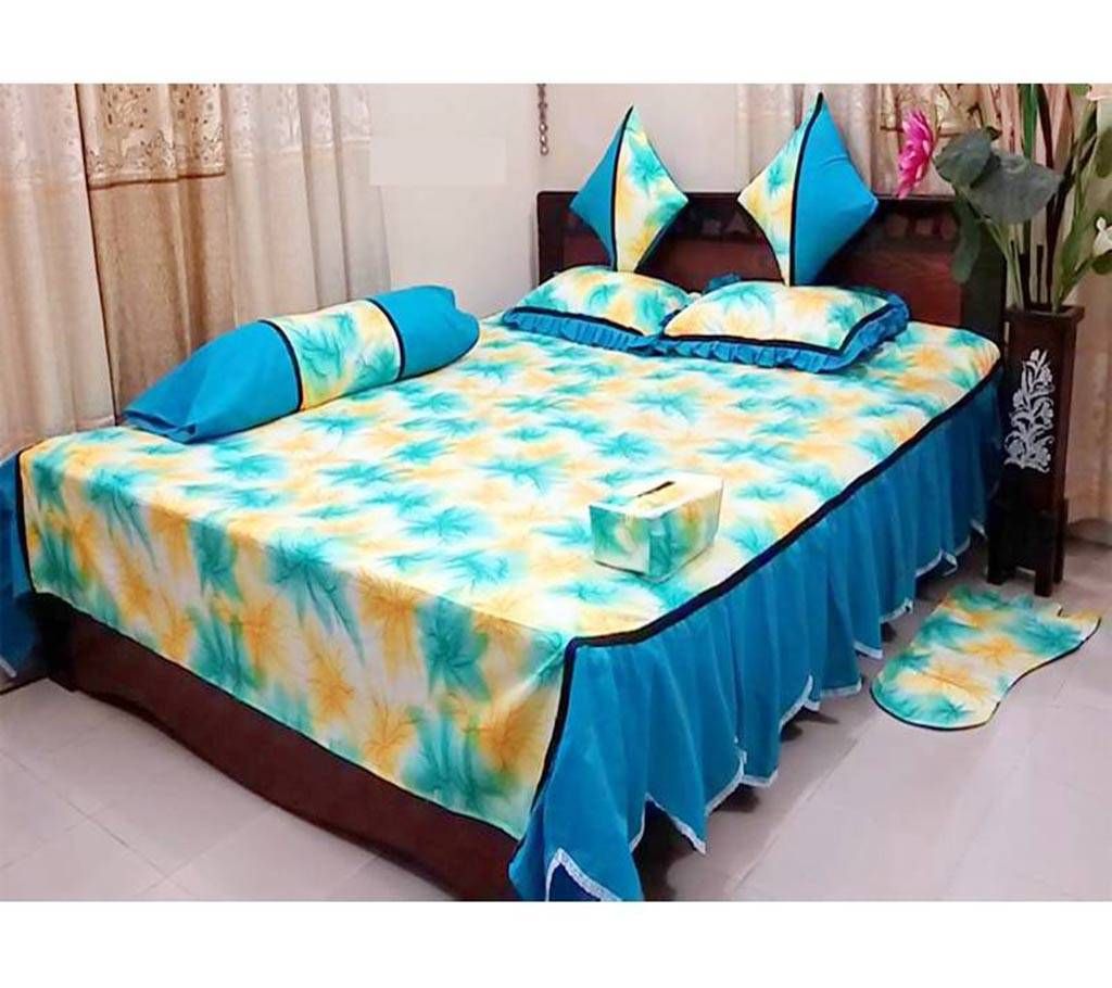 Cotton Double Size Bed Sheet Set 8pcs