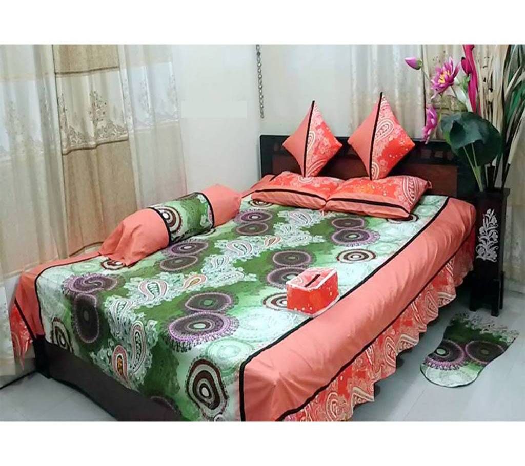 8 pieces double size bed sheet set 