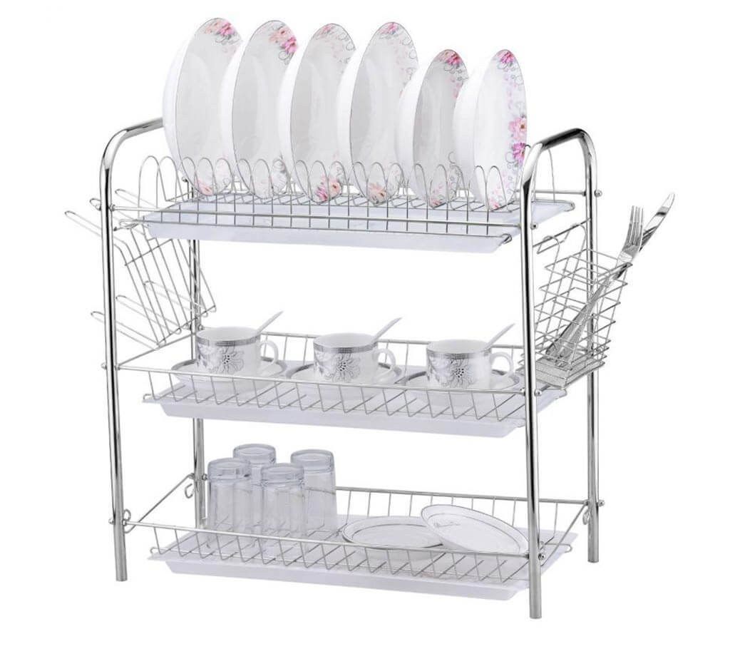 Three layer dish rack
