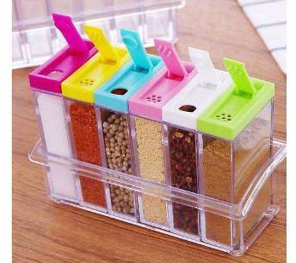 Transperant spice storage rack-6 pcs 