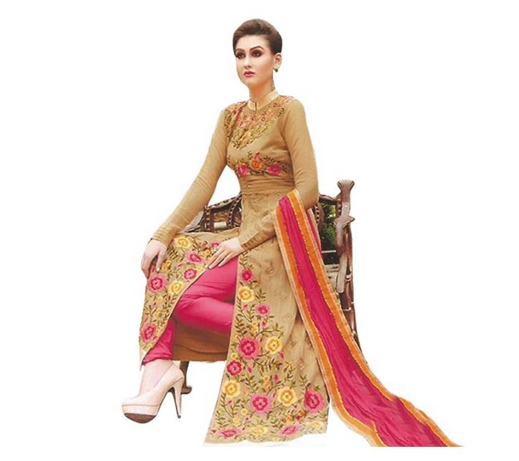 Unstitched Embroidery Georgette Three Piece Dress (Copy)