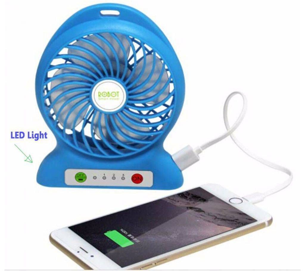 Mini rechargeable fan with power bank 