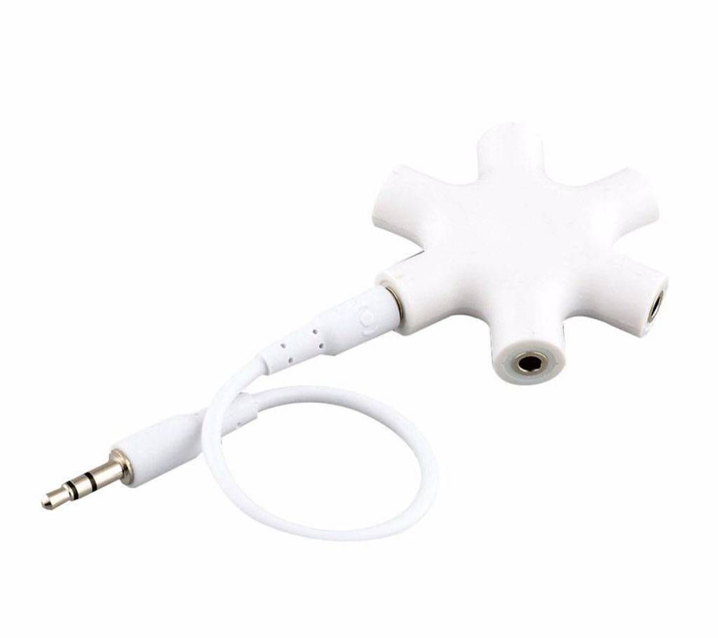 5-Way Headphone Splitter - 3.5mm - Black