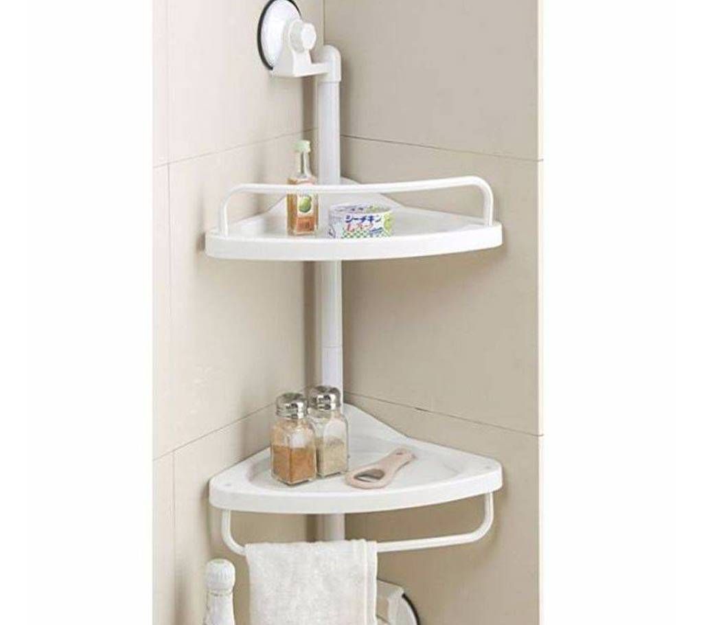 Bathroom and kitchen corner shelf