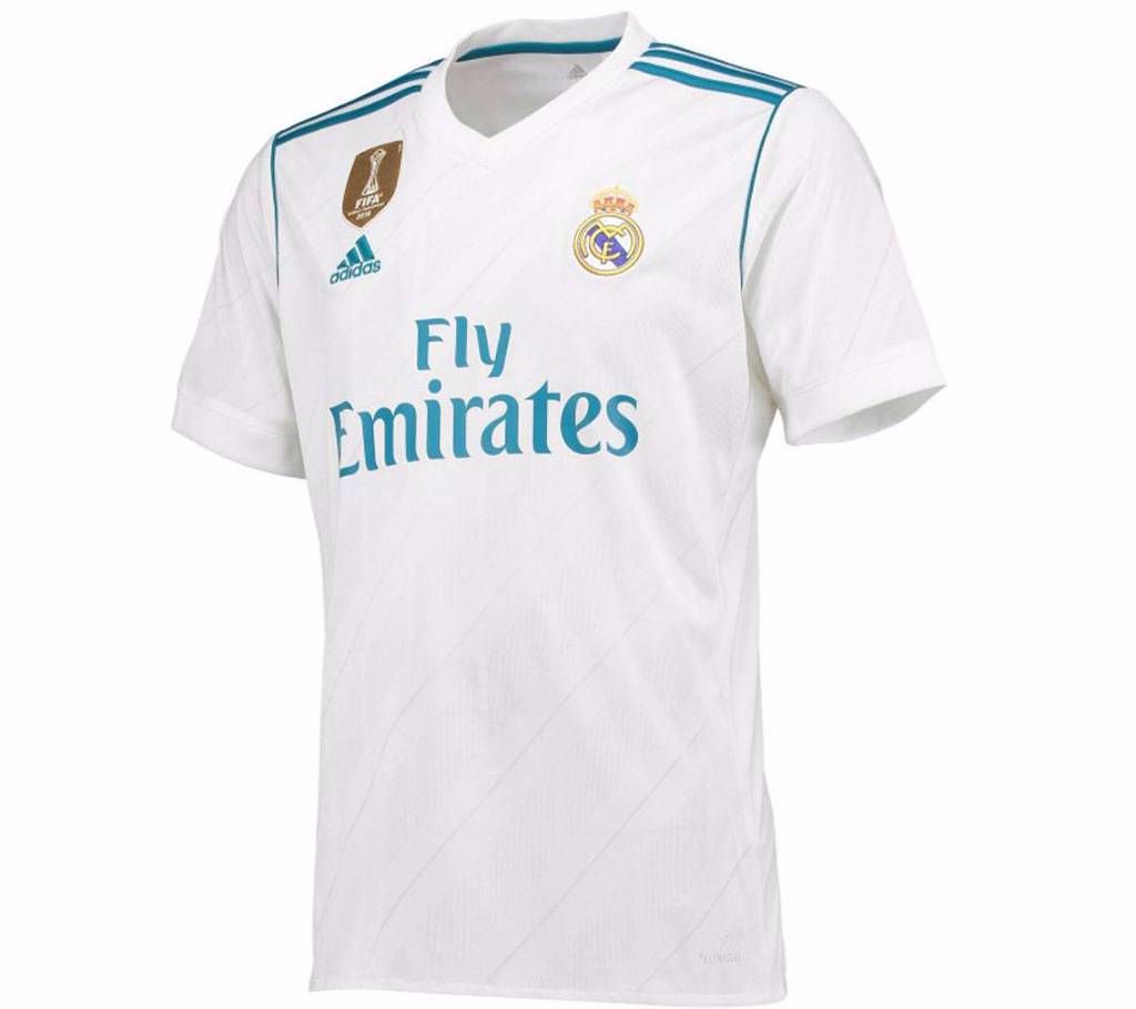 2017-18 Real Madrid Home Half Sleeve Club Jersey
