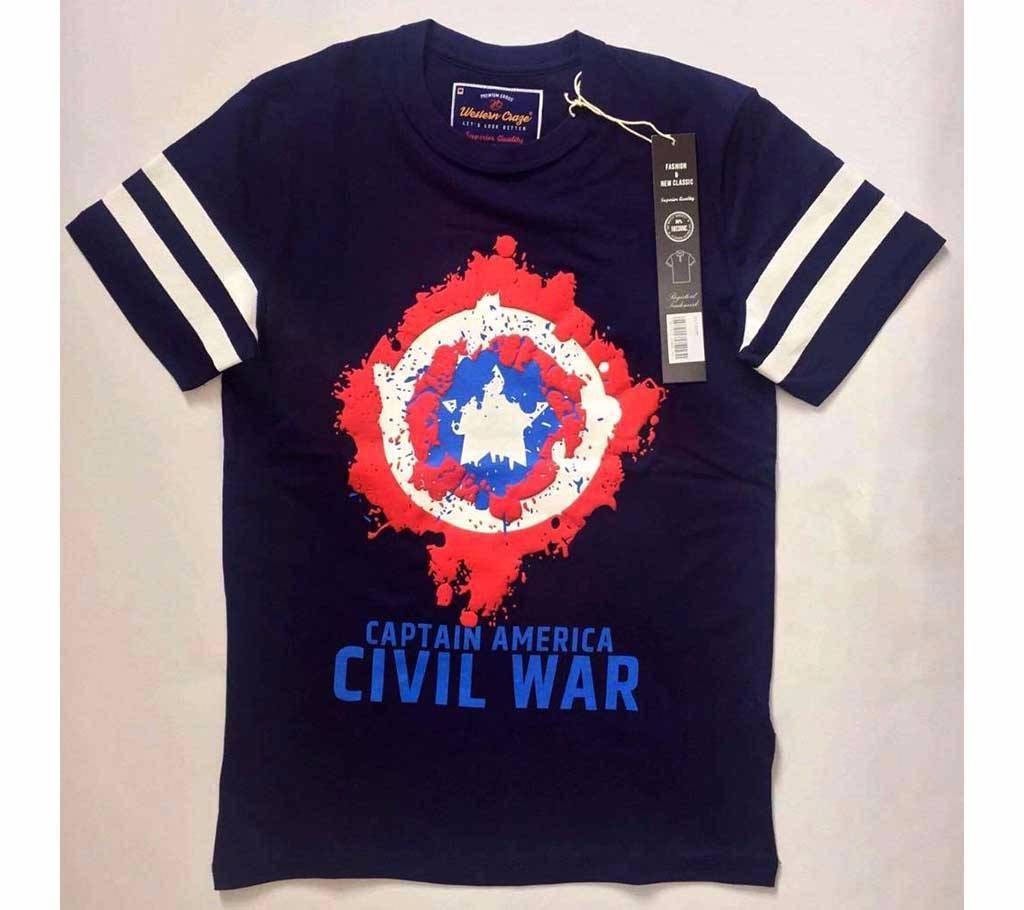 CAPTAIN AMERICA CIVIL WAR Half Sleeve T-Shirt For Men