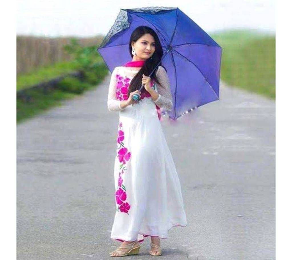 Cotton Un-stitched Block Printed salwar kameez
