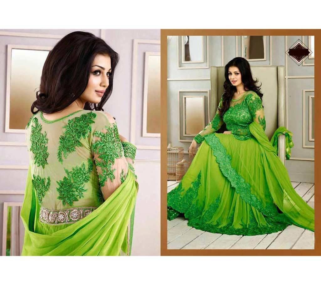 un stitched Georgette three piece- replica 