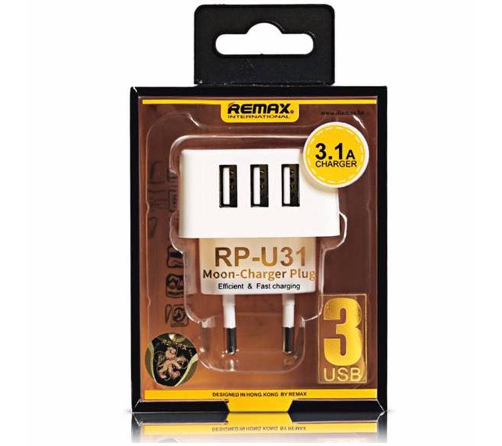 REMAX RP-U31 Moon Charger Plug 3-USB - W